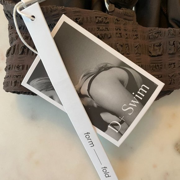 NWT | Form and Fold The Line Bra-Sized Bikini Top | 32DD | Espresso Brown - Picture 6 of 7